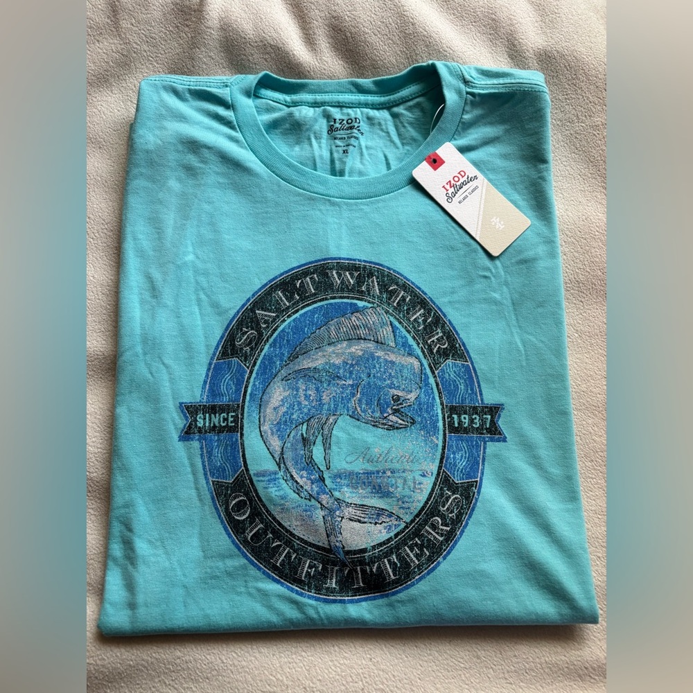 Izod Teal Saltwater Graphic T-Shirt